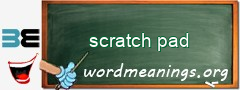 WordMeaning blackboard for scratch pad